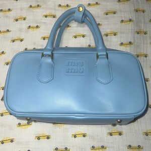 Blue Leather Handbag